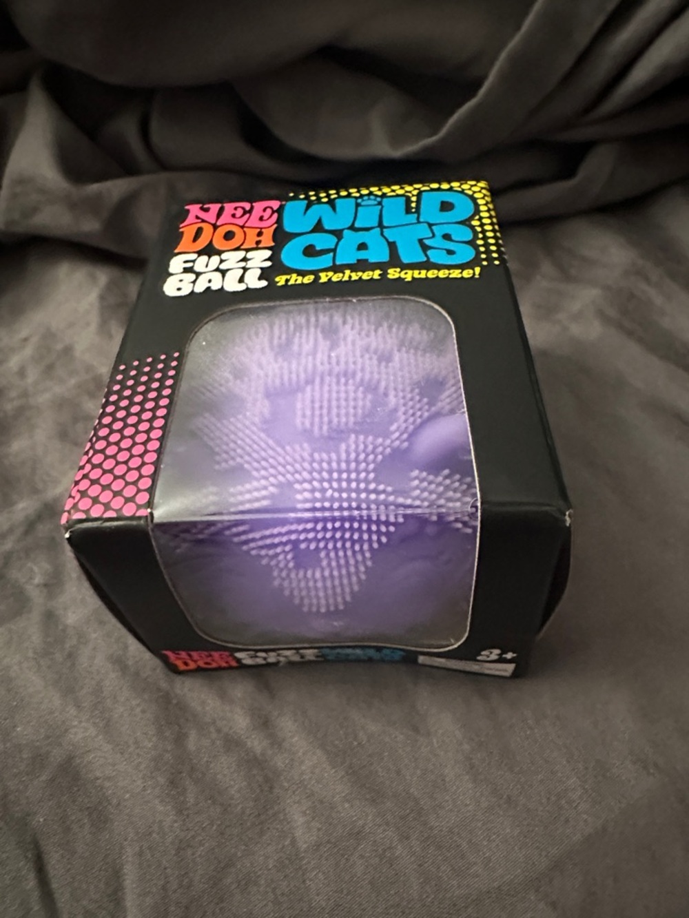 Wild Cats NeeDoh Fuzz Ball Velvet Squeeze - Purple